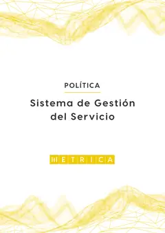 Política de Gestión del Servicio portada